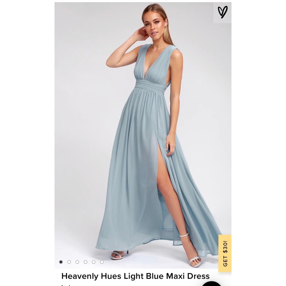 Lulu’s Heavenly Hues Light Blue Maxi Dress